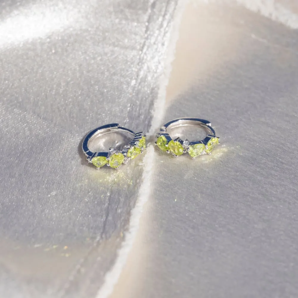 The Legacy - Peridot Cluster Hoops