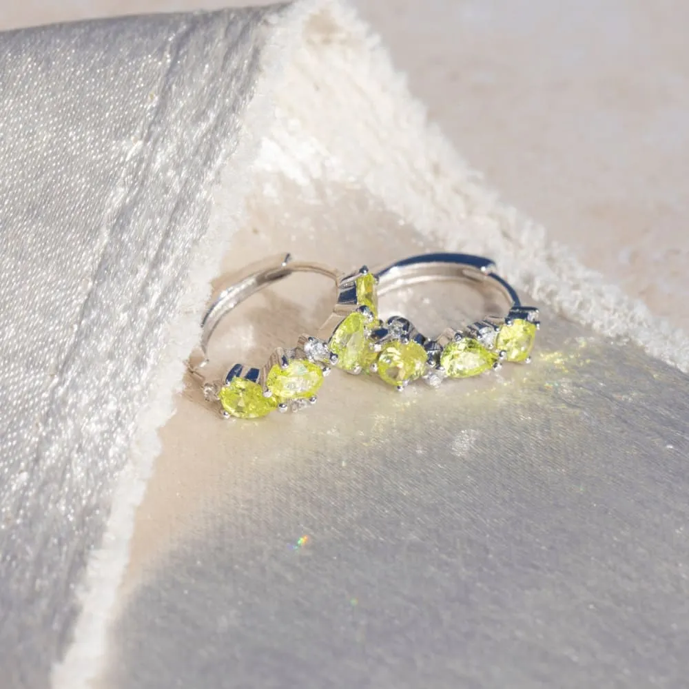 The Legacy - Peridot Cluster Hoops