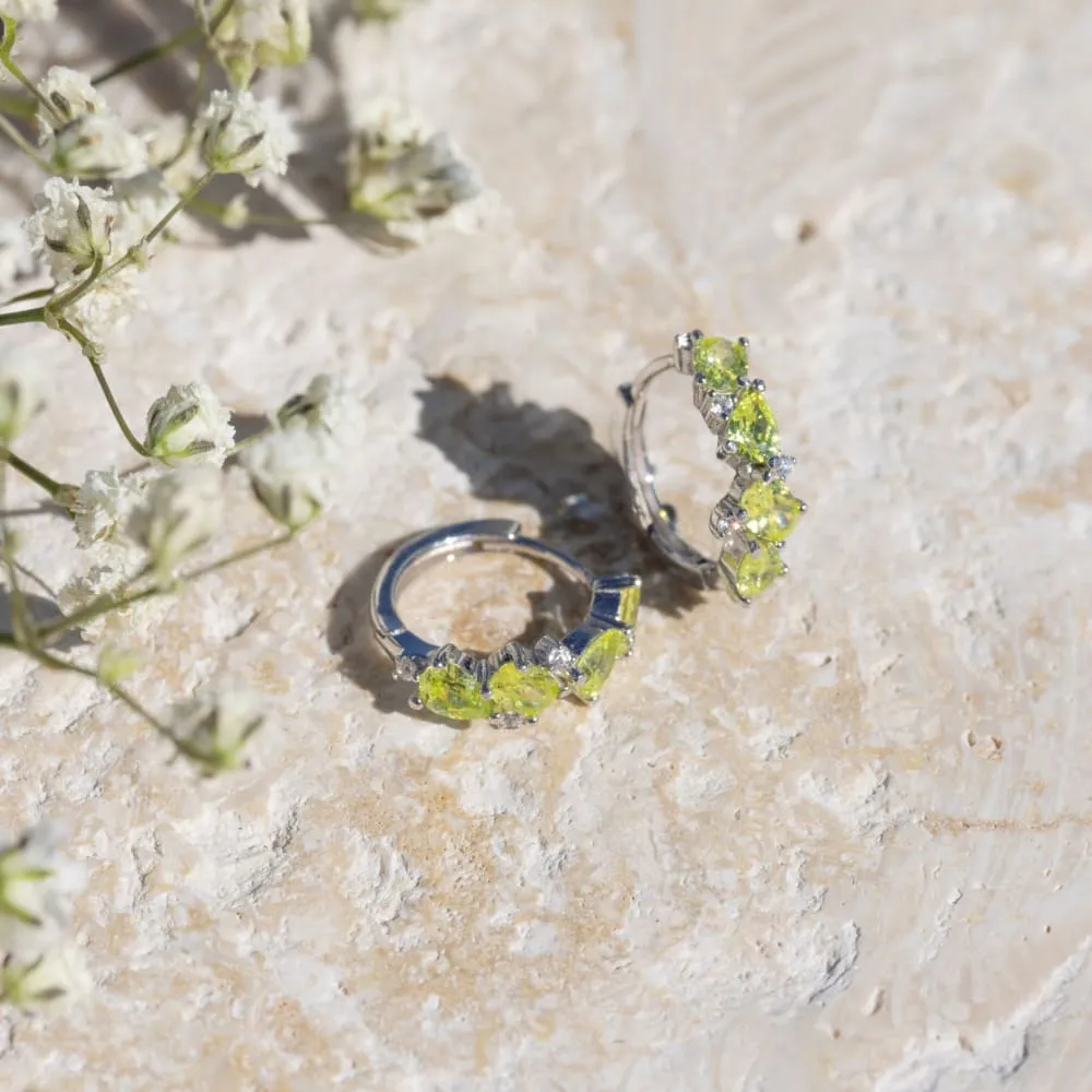 The Legacy - Peridot Cluster Hoops