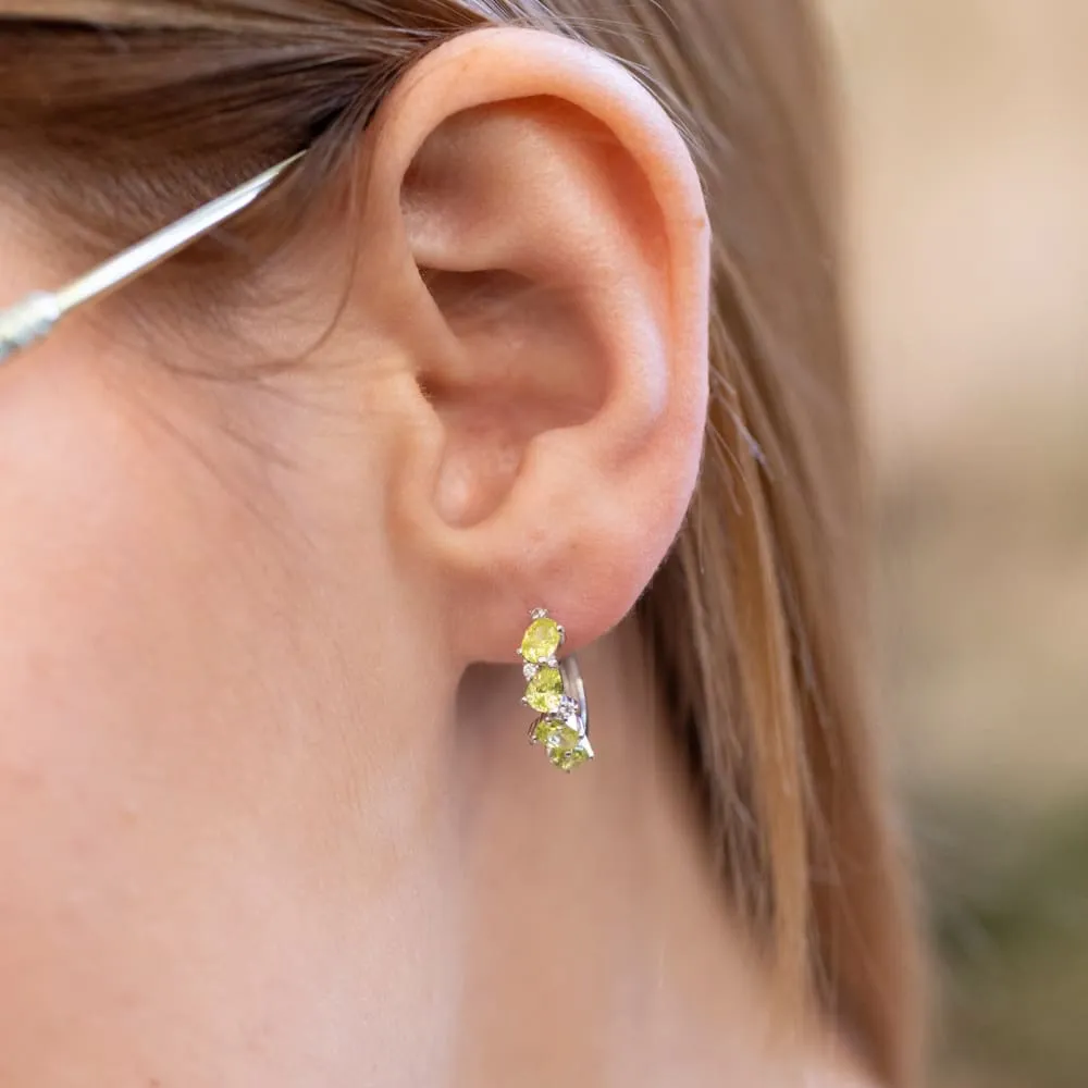 The Legacy - Peridot Cluster Hoops