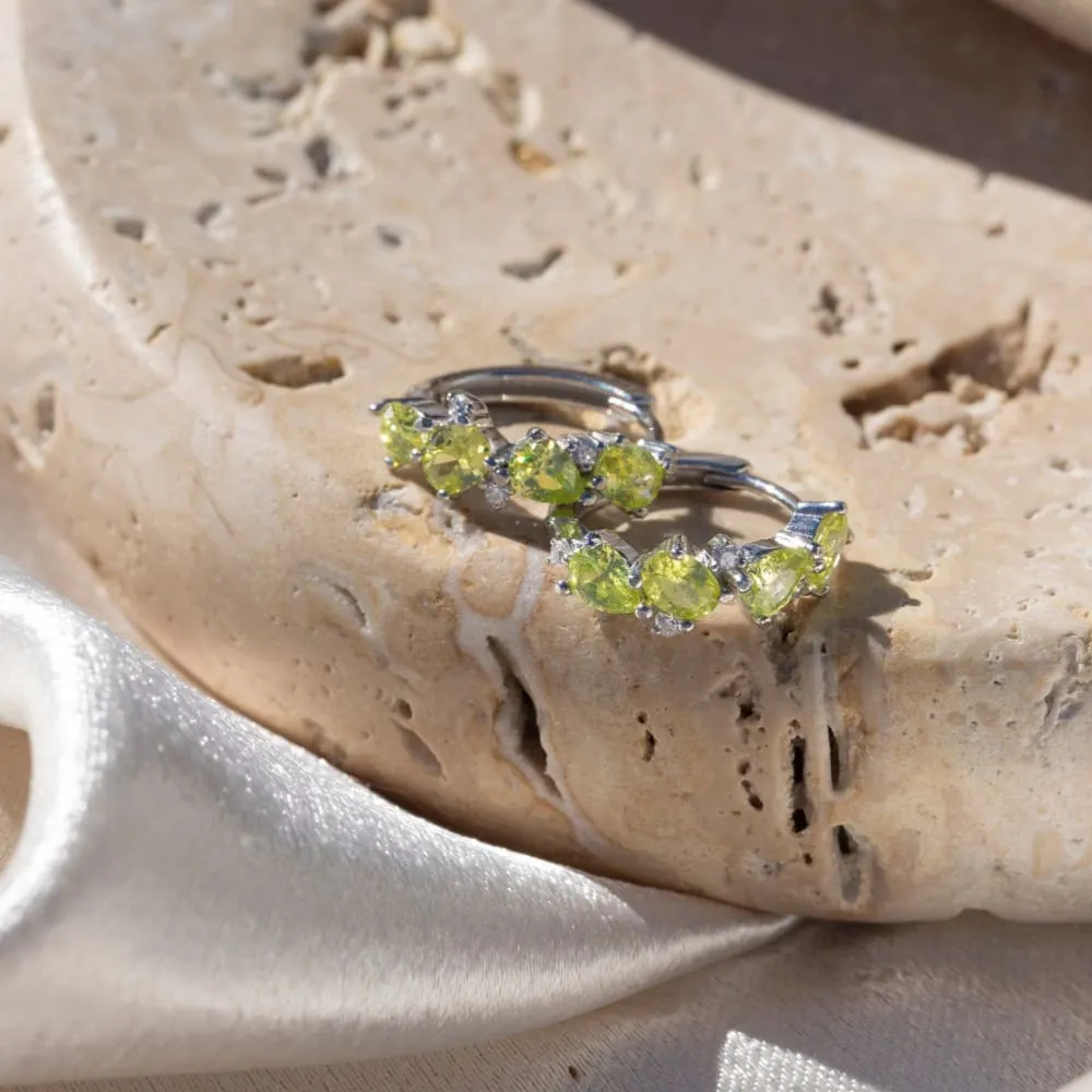 The Legacy - Peridot Cluster Hoops