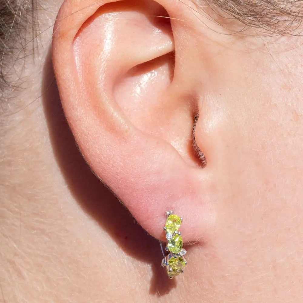 The Legacy - Peridot Cluster Hoops