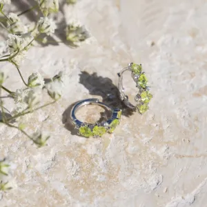 The Legacy - Peridot Cluster Hoops