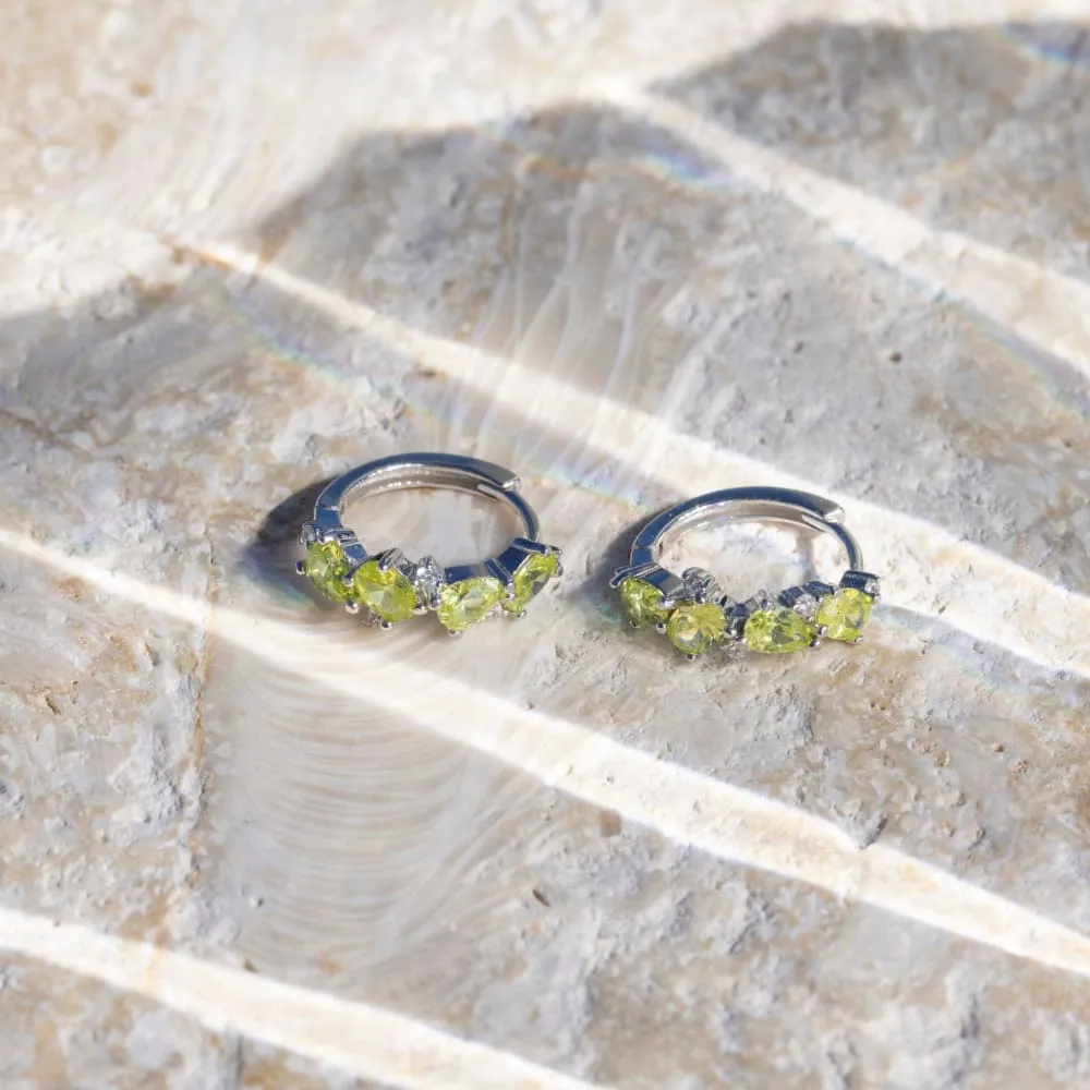 The Legacy - Peridot Cluster Hoops