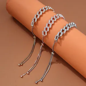 Trendy Crystal Figaro Bracelets - Unisex Hip Hop Jewelry
