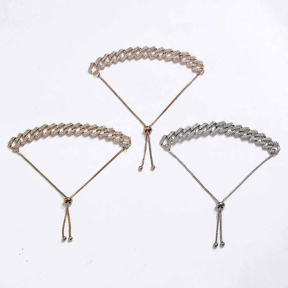 Trendy Crystal Figaro Bracelets - Unisex Hip Hop Jewelry