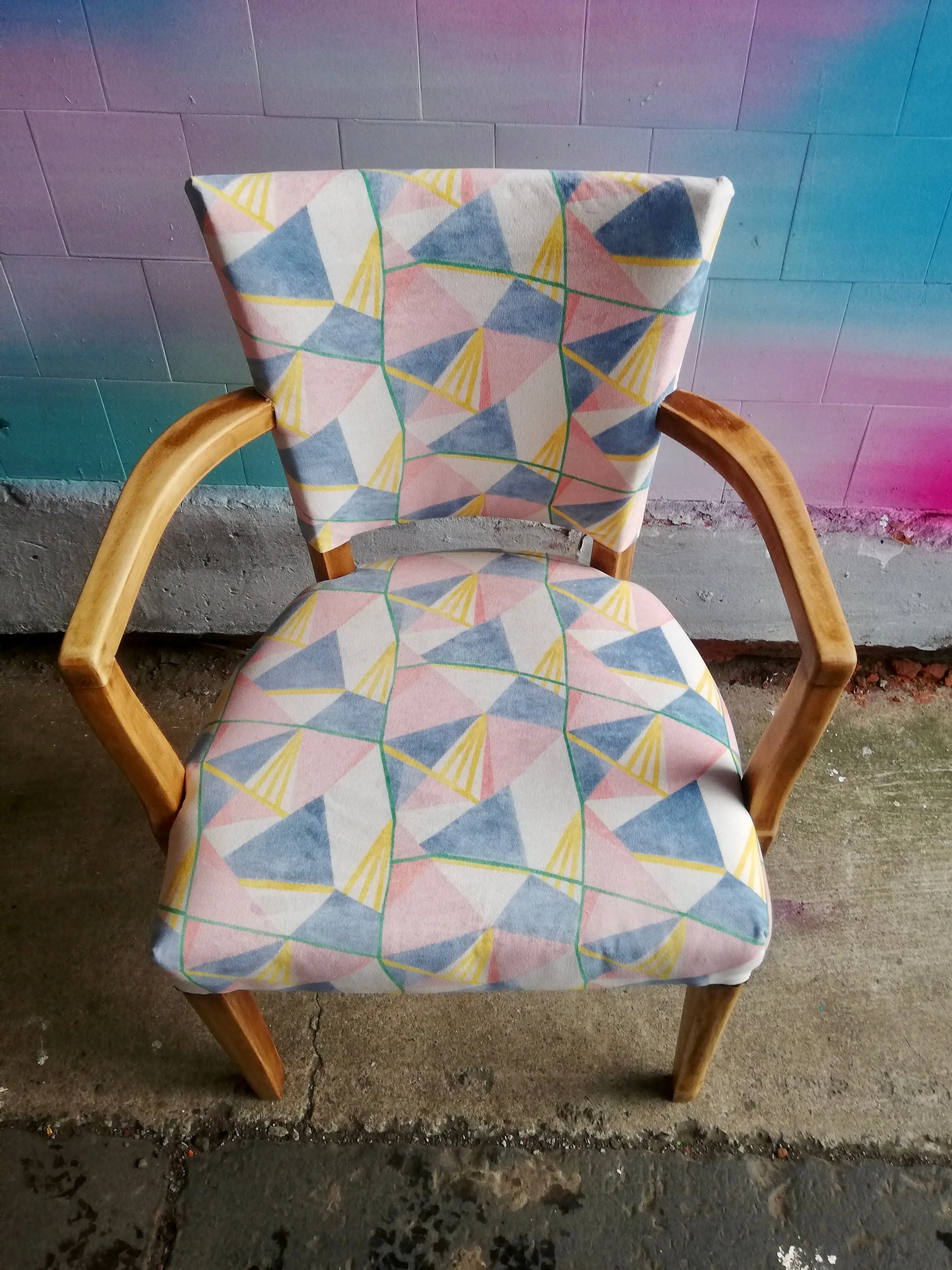 Vintage Art Deco chair fully reupholstered