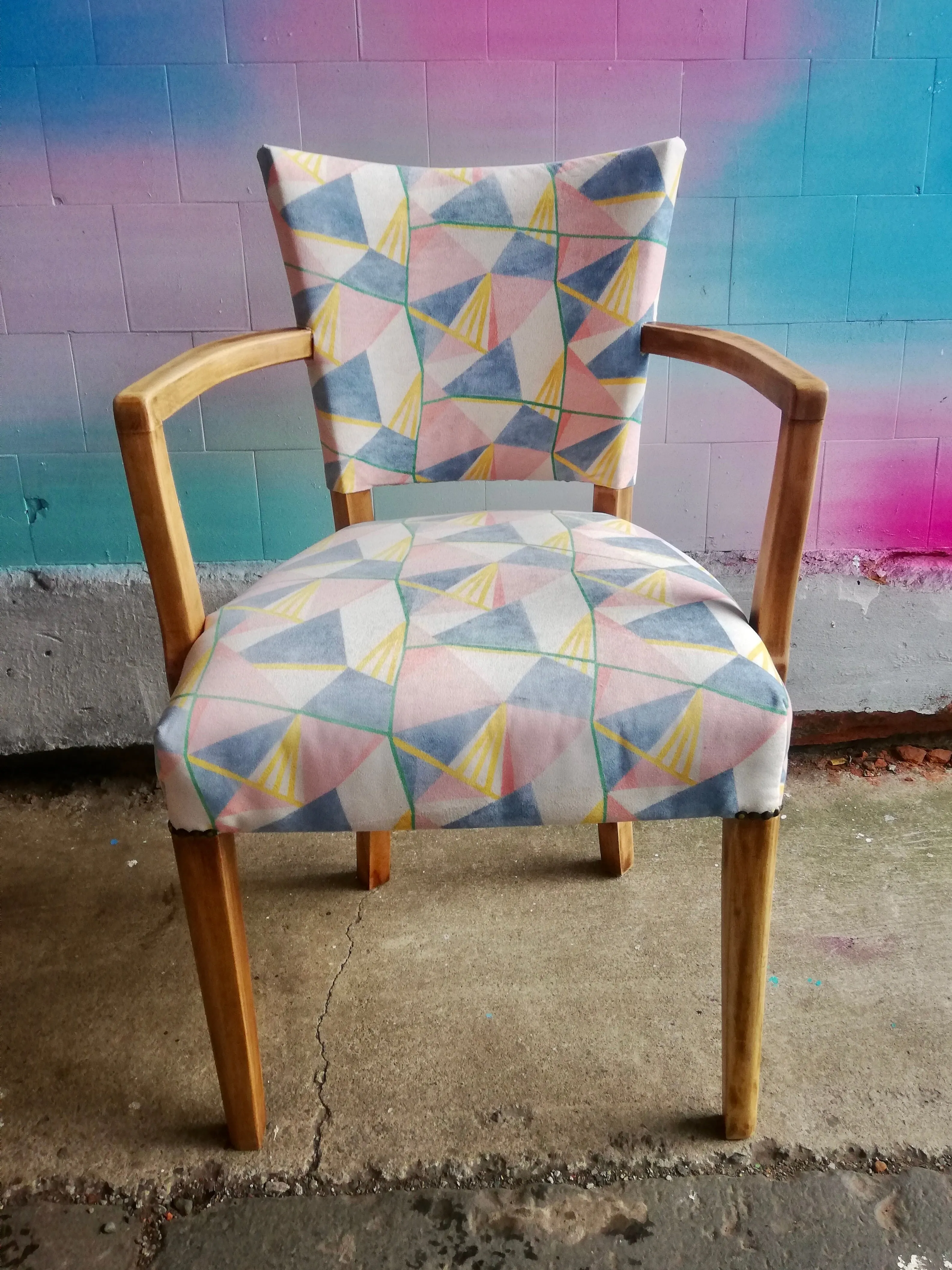 Vintage Art Deco chair fully reupholstered