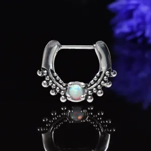 Vintage Septum Ring with Opalite Stone