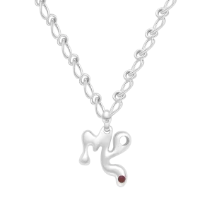 Virgo Carnelian Pendant on Eclipse Necklace