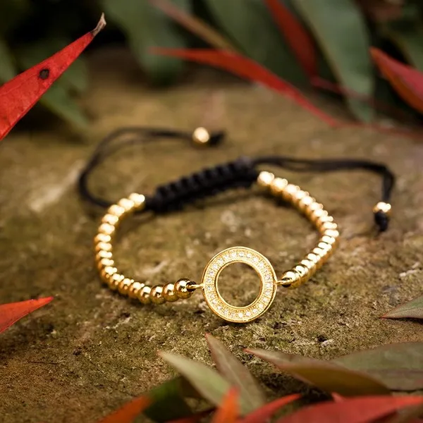 Wholesale Bracelet gold  Micro-inlaid zircon large circle JDC-BT-KJ026
