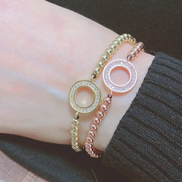 Wholesale Bracelet gold  Micro-inlaid zircon large circle JDC-BT-KJ026