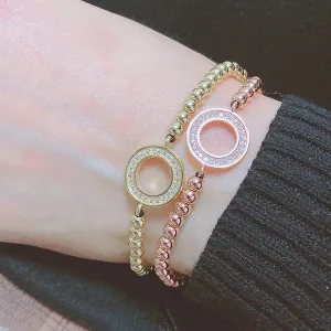 Wholesale Bracelet gold  Micro-inlaid zircon large circle JDC-BT-KJ026