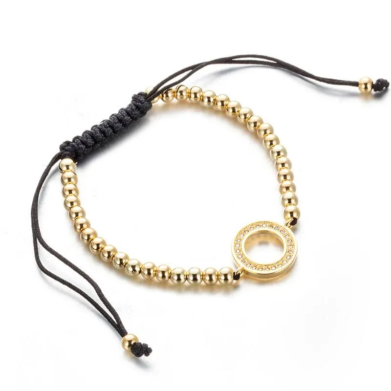 Wholesale Bracelet gold  Micro-inlaid zircon large circle JDC-BT-KJ026